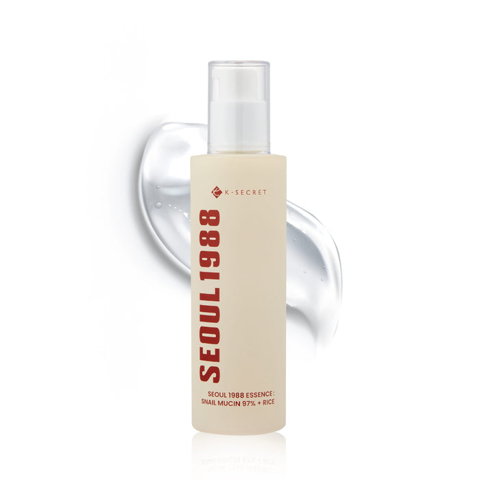 K-SECRET Seoul 1988 Snail Mucin 97% + Rice - raminamoji esencija su sraigių mucinu ir ryžiais