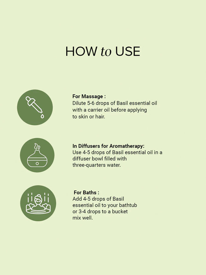 Khadi Natural Basil Essential Oil (15ml)