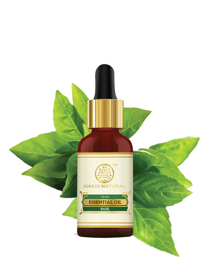 Khadi Natural Basil Essential Oil (15ml)