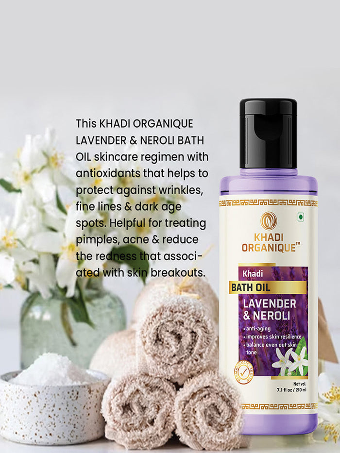 Khadi Natural Lavender & Neroli Bath Oil (210ml)