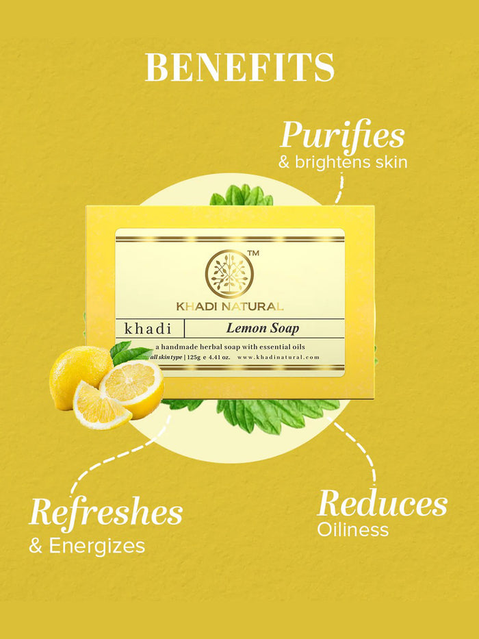 Khadi Natural Lemon Soap (125g)