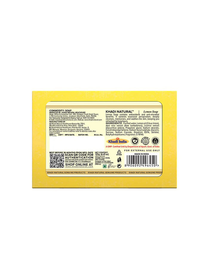 Khadi Natural Lemon Soap (125g)