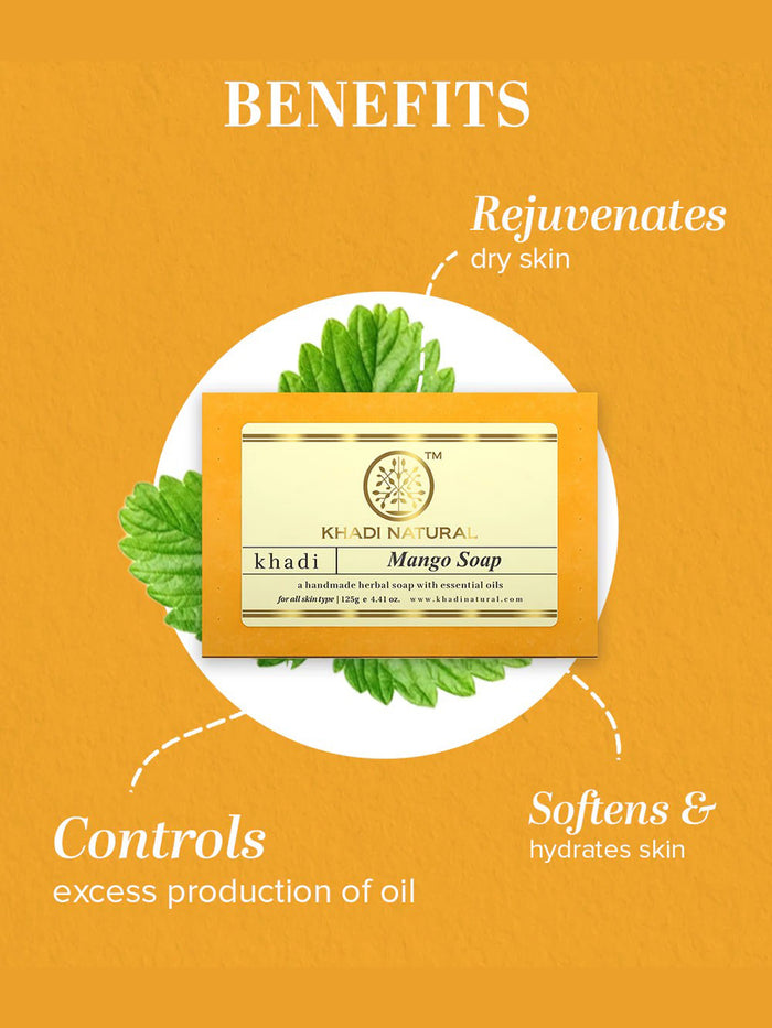 Khadi Natural Mango Soap (125g)
