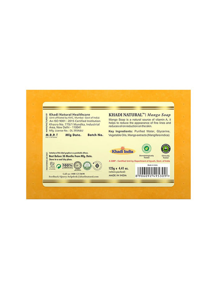 Khadi Natural Mango Soap (125g)