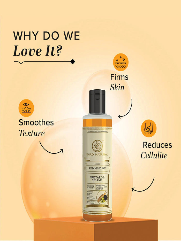 Khadi Natural Mustard & Sesame Slimming Oil (210ml)
