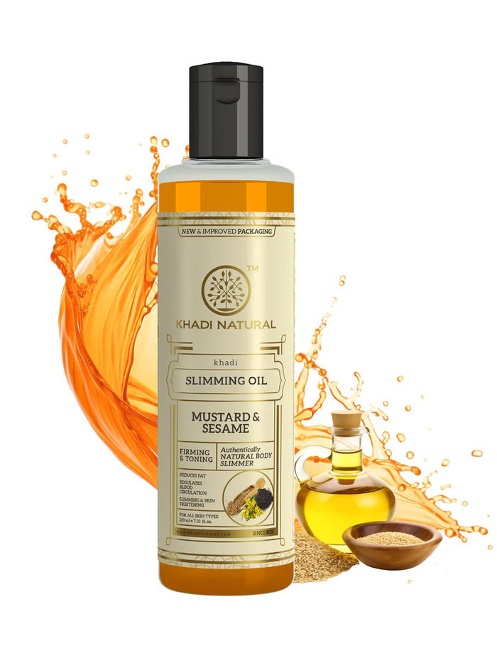 Khadi Natural Mustard & Sesame Slimming Oil (210ml)