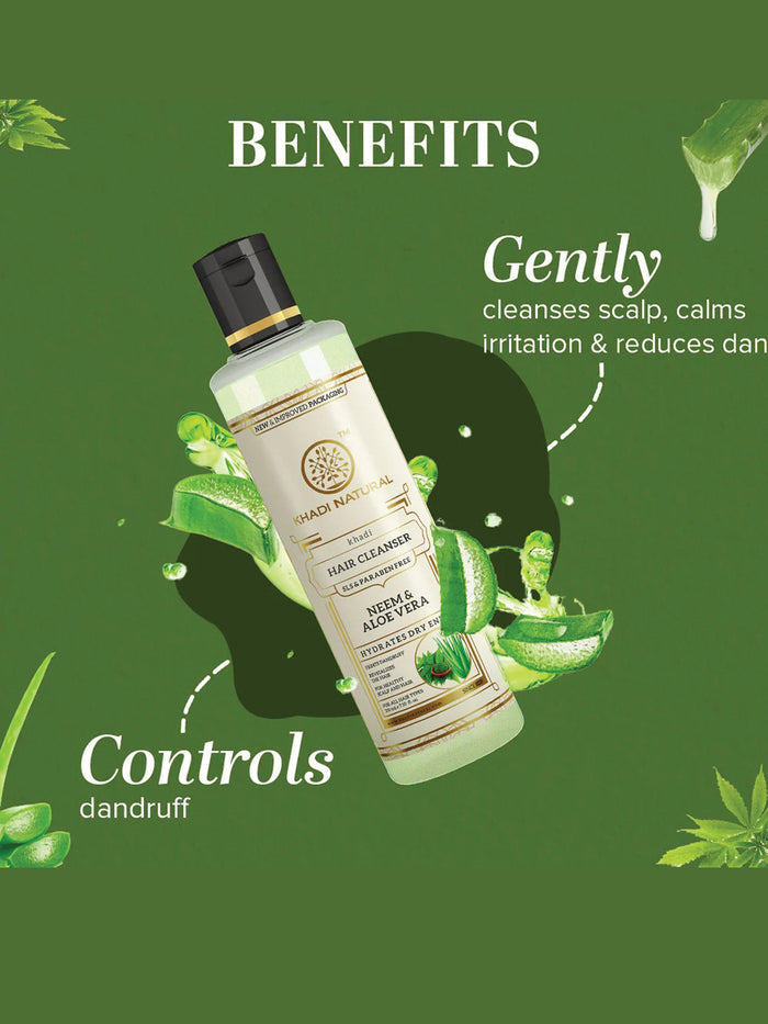 Khadi Natural Neem & Aloe Vera Hair Cleanser (210ml)