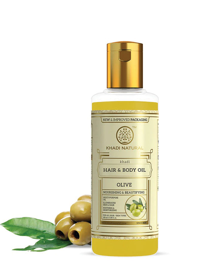 Khadi Natural Olive Hair & Body Oil (100ml)