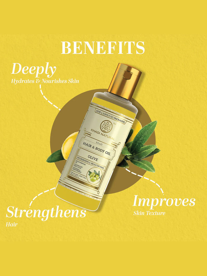 Khadi Natural Olive Hair & Body Oil (100ml)