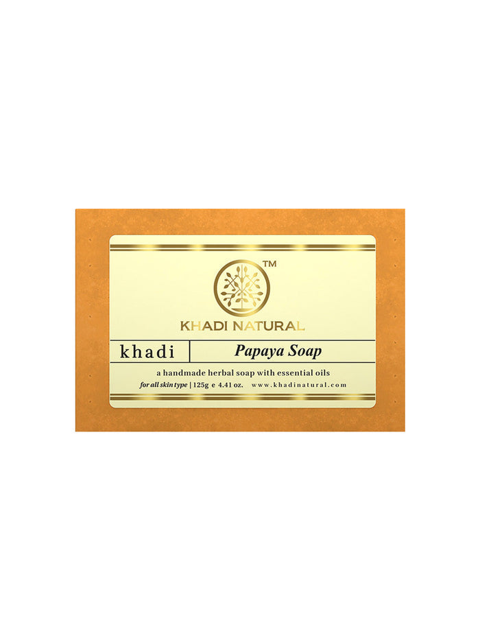Khadi Natural Papaya Soap (125g)