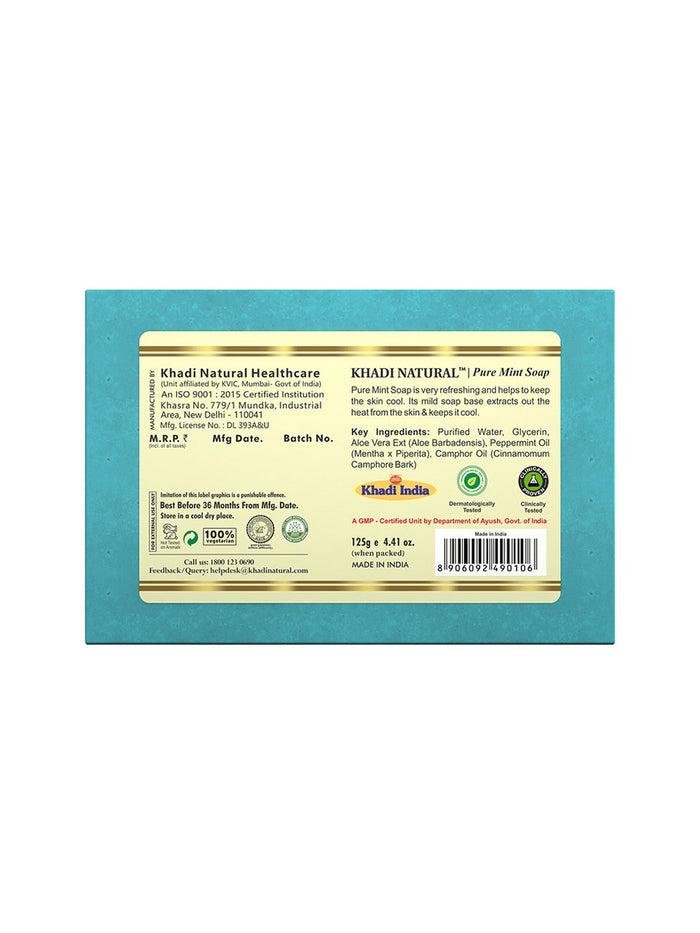 Khadi Natural Pure Mint Soap (125g)