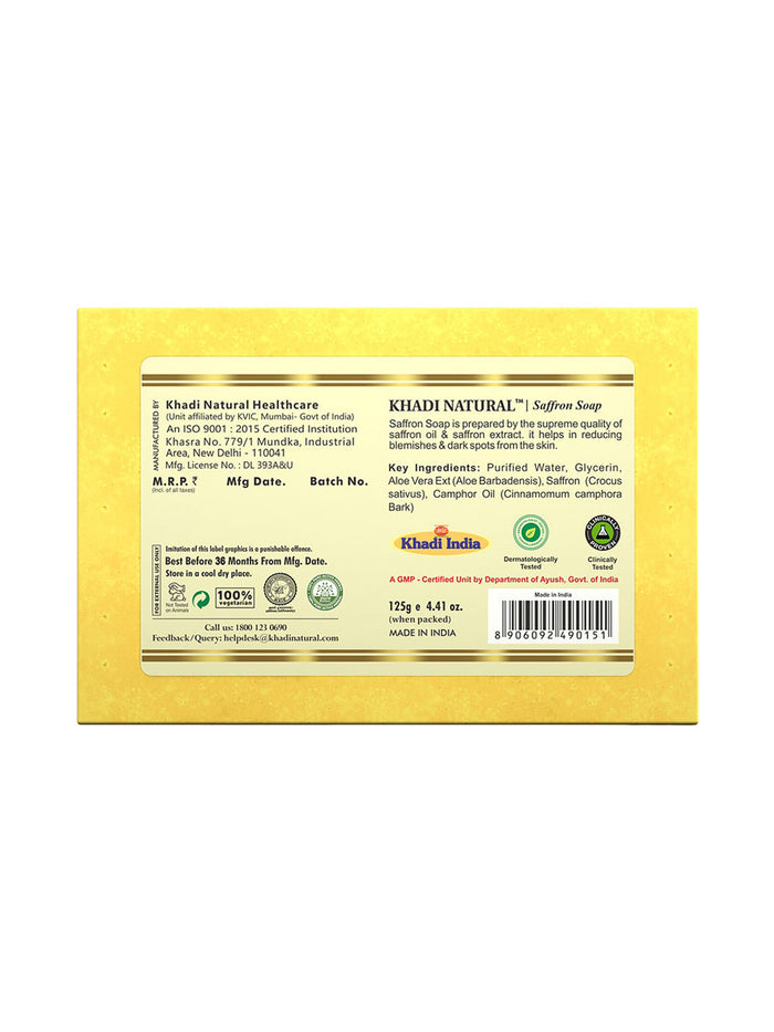 Khadi Natural Saffron Soap (125g)