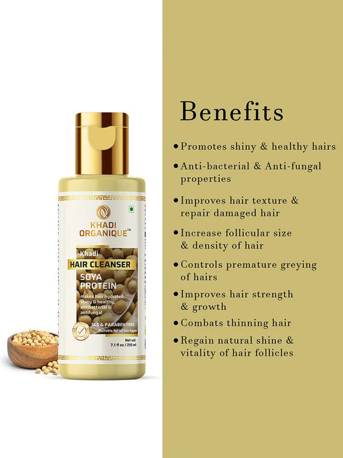 Khadi Natural Soya Protein Hair Cleanser (210ml)