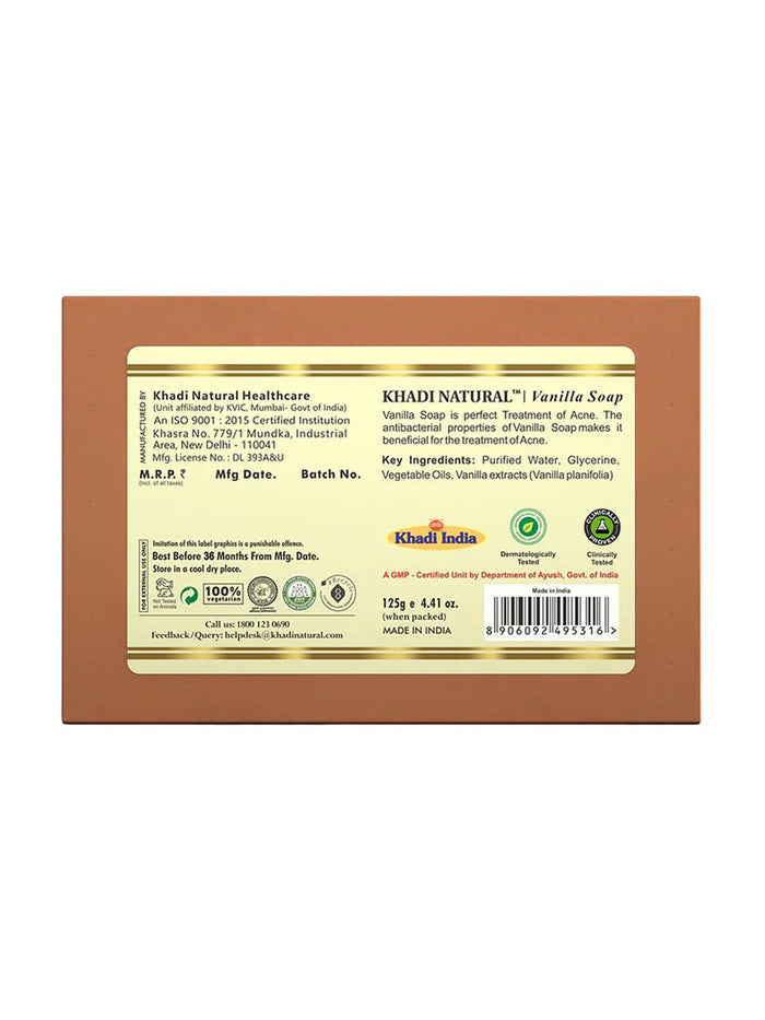 Khadi Natural Vanilla Soap (125g)