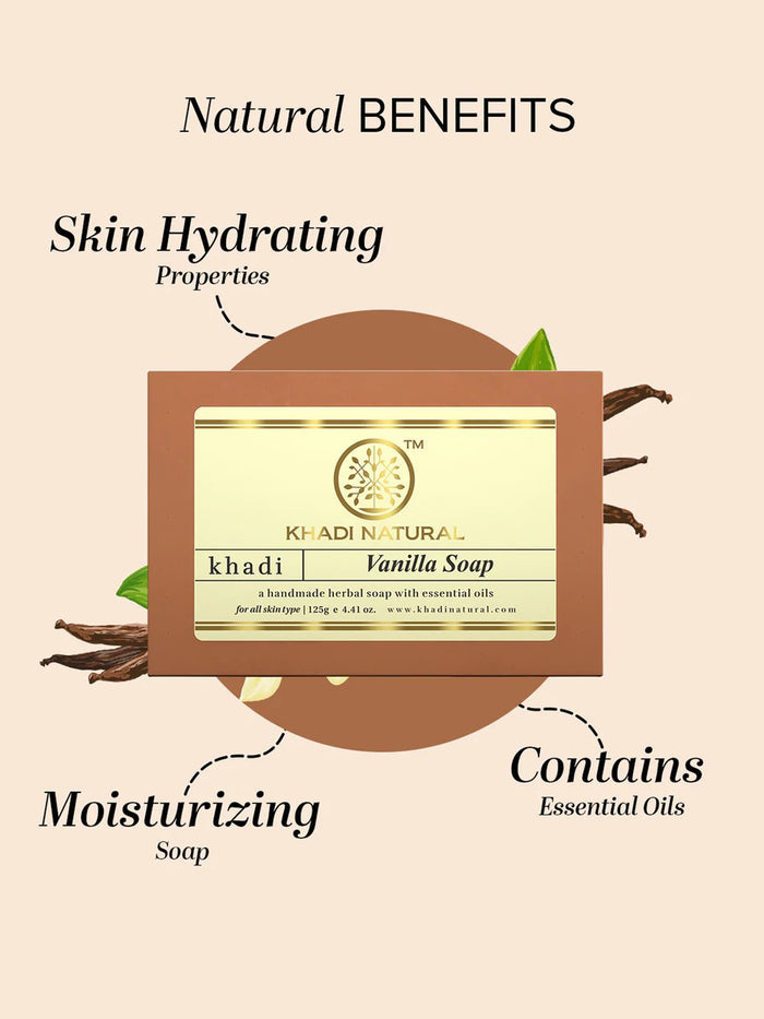 Khadi Natural Vanilla Soap (125g)