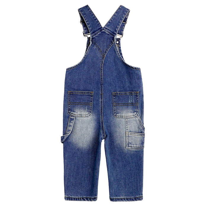 Kids Girl Small Bib Pocket Adjustable Straps Cute Ripped Jean Overalls