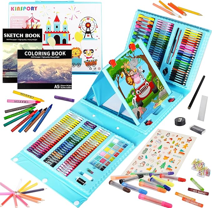 KINSPORY 290-Piece Kids Drawing & Painting Art Set
