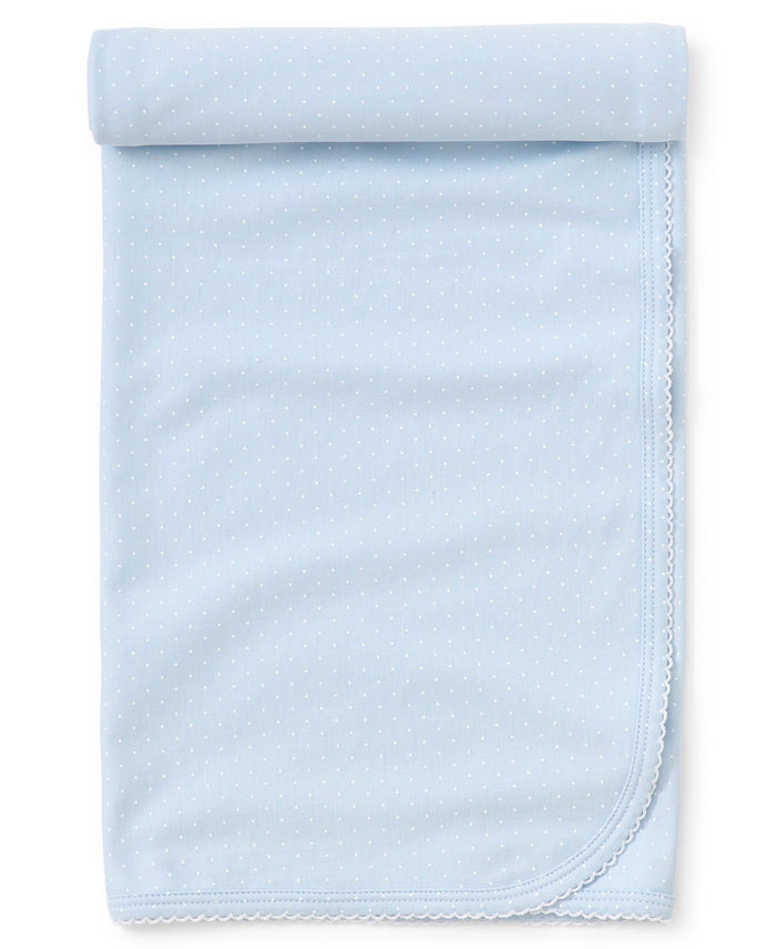 Kissy Kissy - Blanket - Blue with White Dots