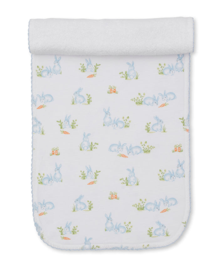 Kissy Kissy - Burp Cloth - Baby Bunny Patch Blue