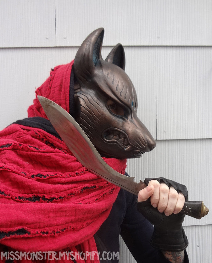 KITSUNE CAST RESIN MASK- METAL EDITION