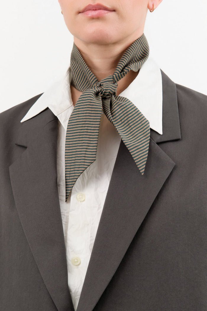 Nicholson & Nicholson Accessories Scarves Knot Scarf in Beige/Green Beige/Green / One Size