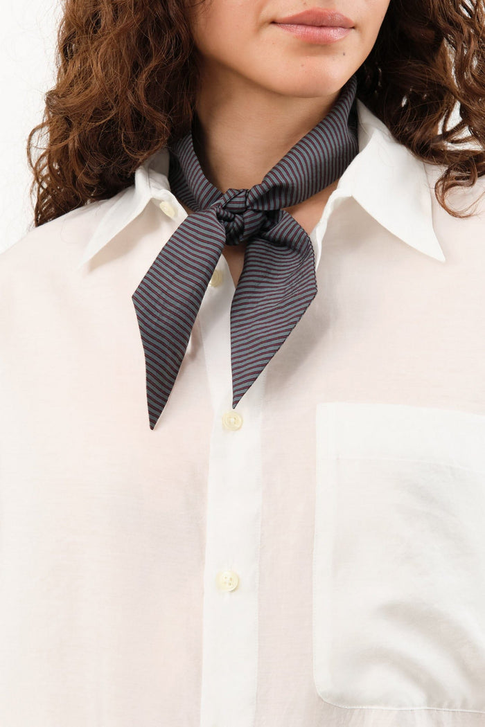Nicholson & Nicholson Accessories Scarves Knot Scarf in Gray/Wine Gray/Wine / One Size