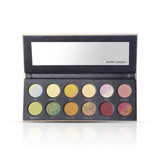 KRYPTEIN COSMETICS 12-Color Chameleon Eyeshadow Palette Secret Garden I (Yellow) T4443