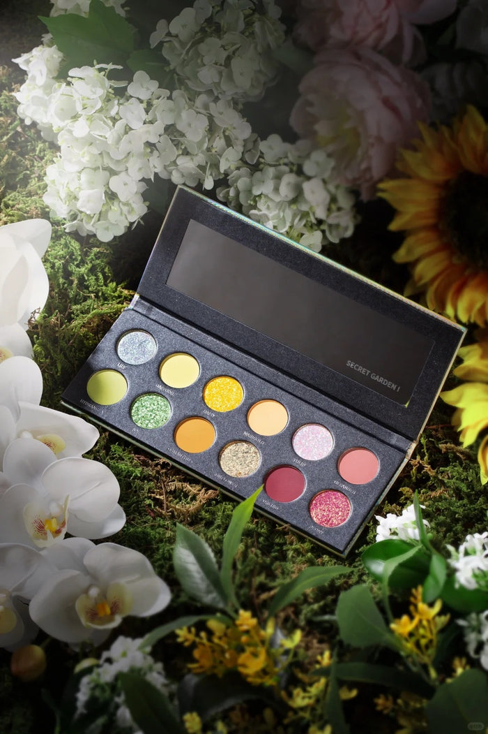 KRYPTEIN COSMETICS 12-Color Chameleon Eyeshadow Palette Secret Garden I (Yellow) T4443