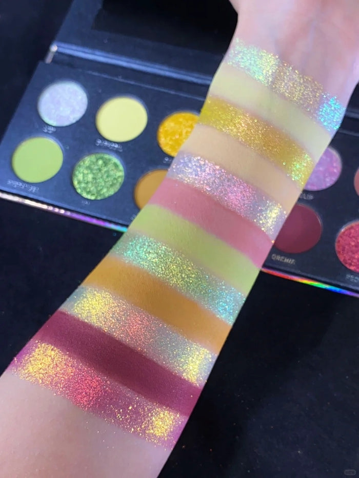 KRYPTEIN COSMETICS 12-Color Chameleon Eyeshadow Palette Secret Garden I (Yellow) T4443