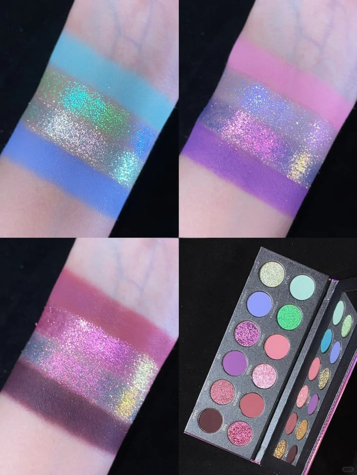 KRYPTEIN COSMETICS 12-Color Chameleon Eyeshadow Palette Secret Garden II (Pink) T4445