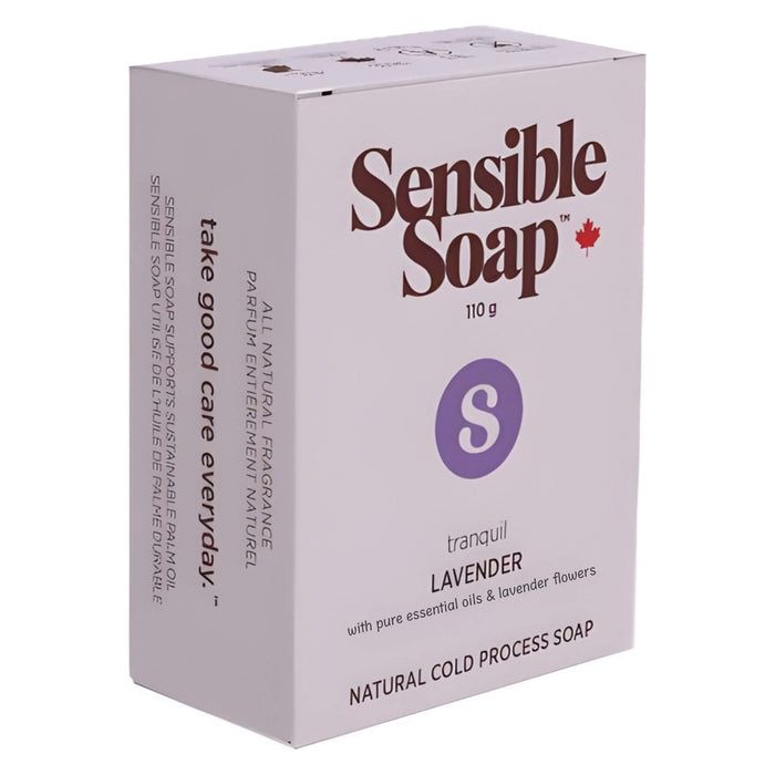 Box of Sensible Co. Lavender Bar Soap 110g