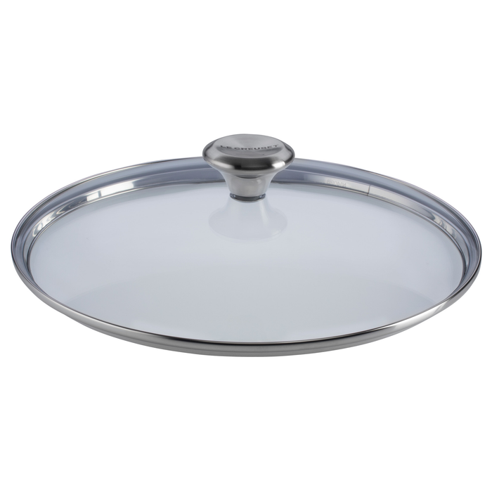 LE CREUSET 11'' GLASS LID WITH STAINLESS STEEL KNOB