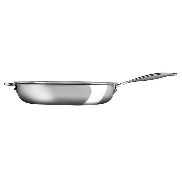 Le Creuset 12.5" Stainless Steel Deep Fry Pan With  Helper Handle