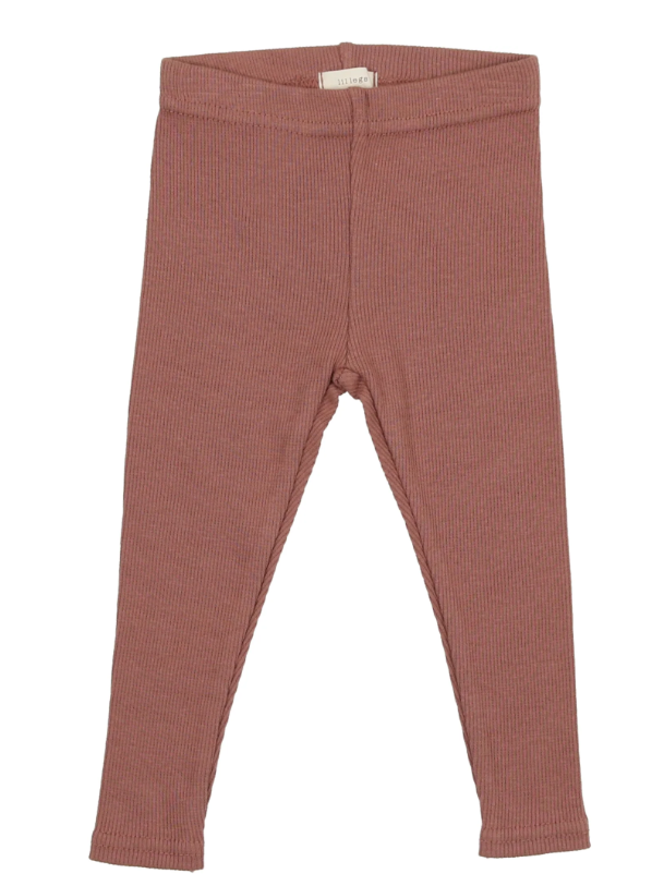 leggings ribbed - camel