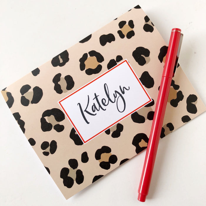 Leopard Folded Note - Barque Gifts