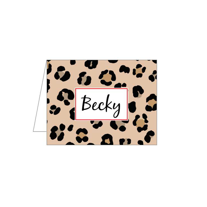 Leopard Folded Note - Barque Gifts