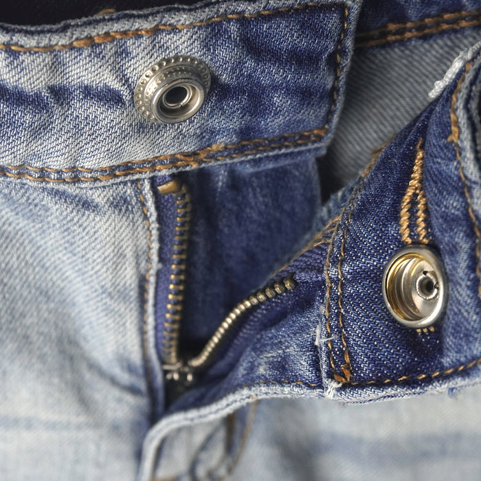 Little Big Boys Denim Shorts,Elastic Band Inside Ripped Knee-length Jean Summer Pants