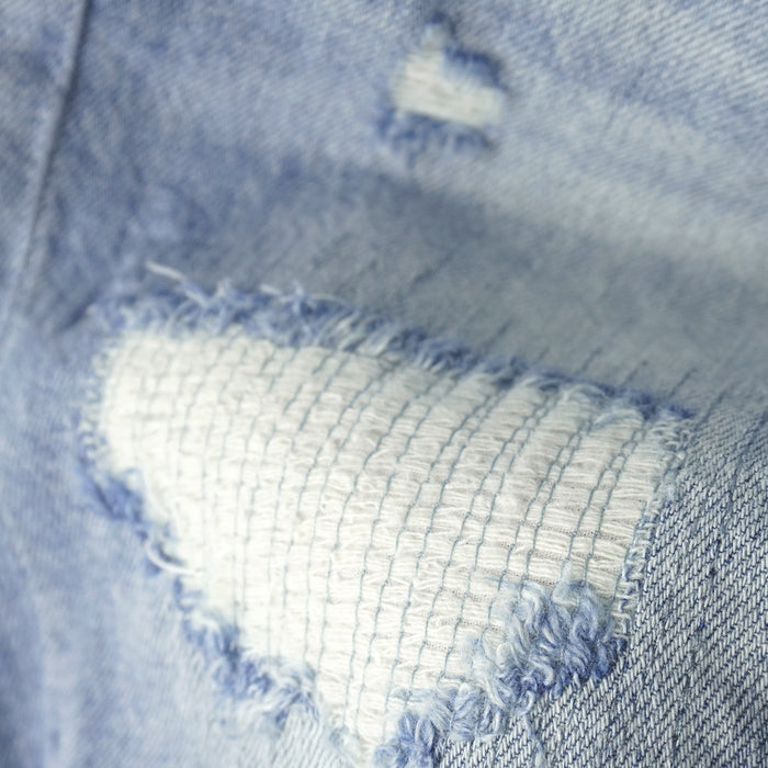 Little Big Boys Denim Shorts,Elastic Band Inside Ripped Knee-length Jean Summer Pants