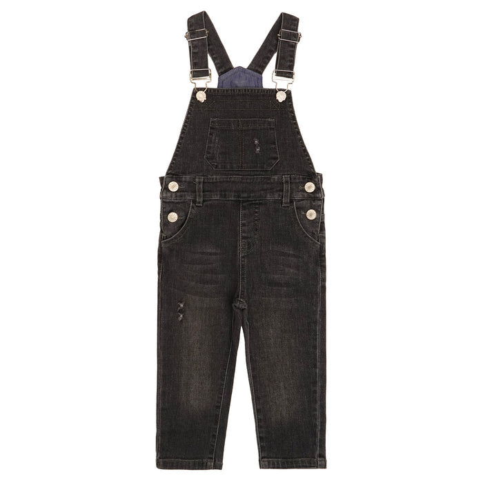 Little Boys Slim Fit Jeans Ripped Big Bib Pocket Fashion Denim Overalls