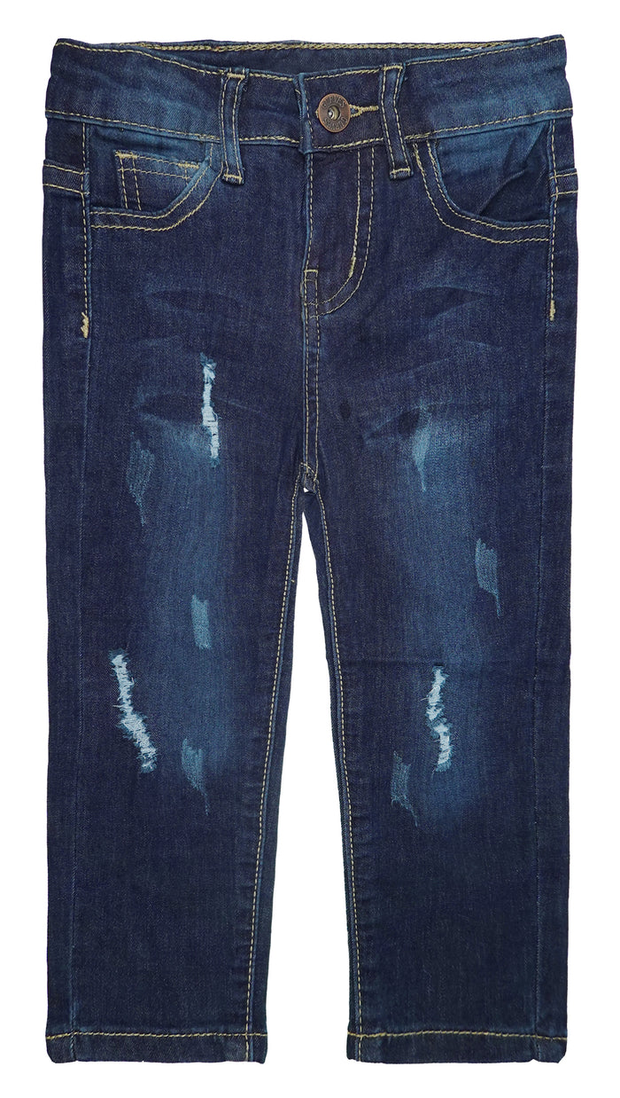 Little Girls Boys Ripped Soft Thin Summer Denim Slim Jeans Pants