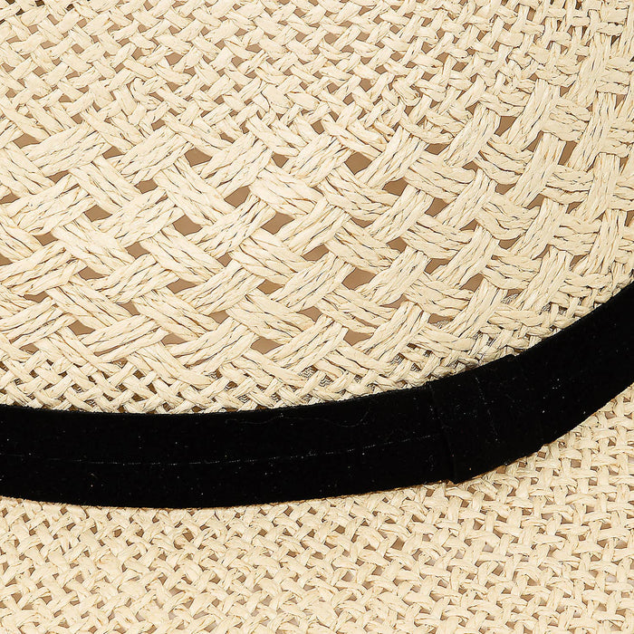 Loose weave braid band sun hat by Collections by Fame Accessories, featuring a wide brim and breathable woven design.