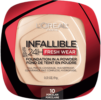 LOREAL INFALLIBLE Up 24H Fresh Wear Foundation In A Powder بودرة الأساس من لوريال بارس