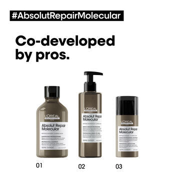 L’Oréal Professionnel Absolut Repair Molecular Shampoo, Serum & Leave-In Mask Trio
