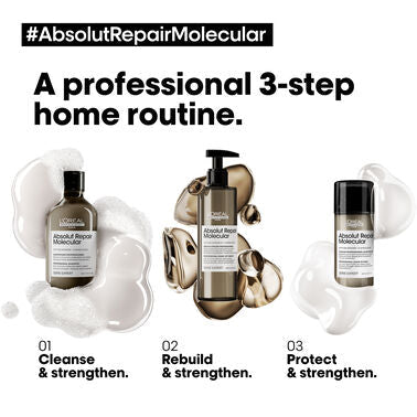 L’Oréal Professionnel Absolut Repair Molecular Shampoo, Serum & Leave-In Mask Trio