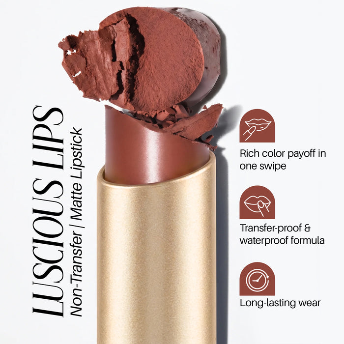 Luscious Lips Non-Transfer Lipstick – 25 Matte Shades