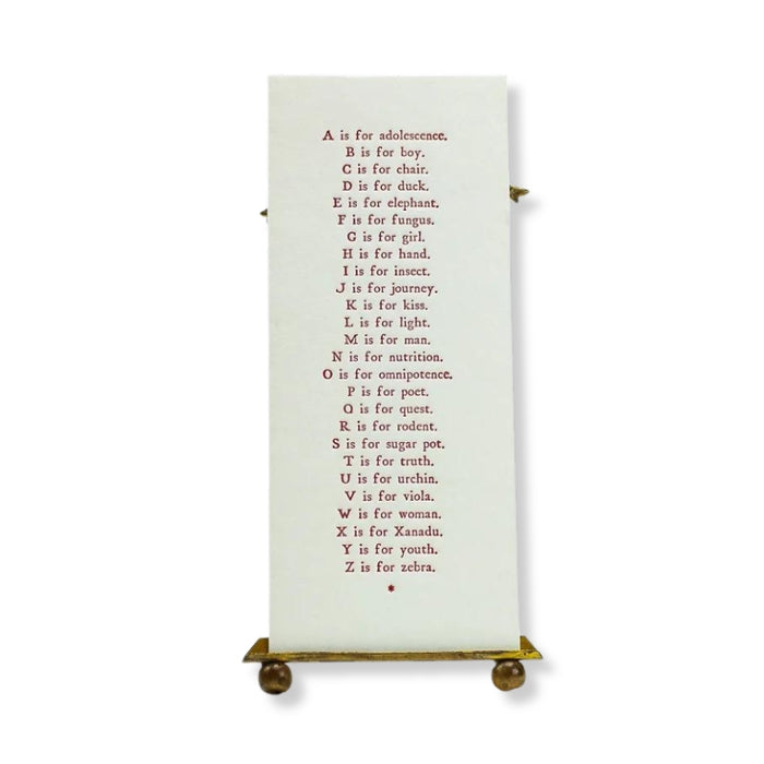 M Letterpress Card - Man