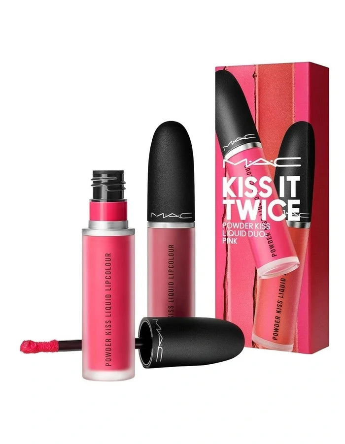 MAC kiss it twice powder kiss liquid dou pink