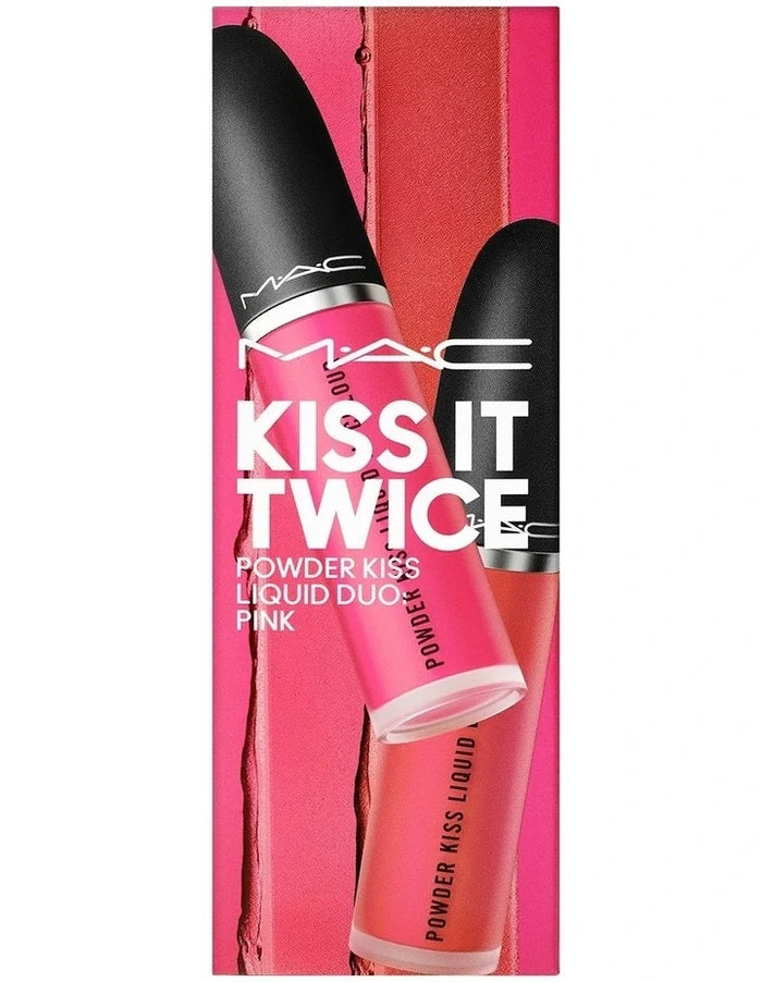 MAC kiss it twice powder kiss liquid dou pink