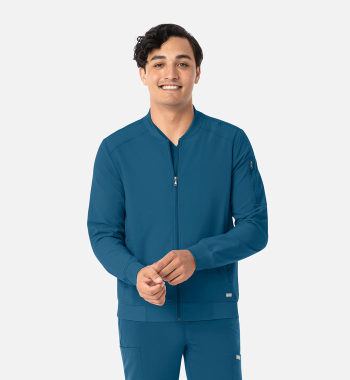 Maevn Momentum Mens Full Zip Bomber Scrub Jacket