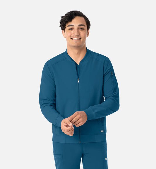 Maevn Momentum Mens Full Zip Bomber Scrub Jacket